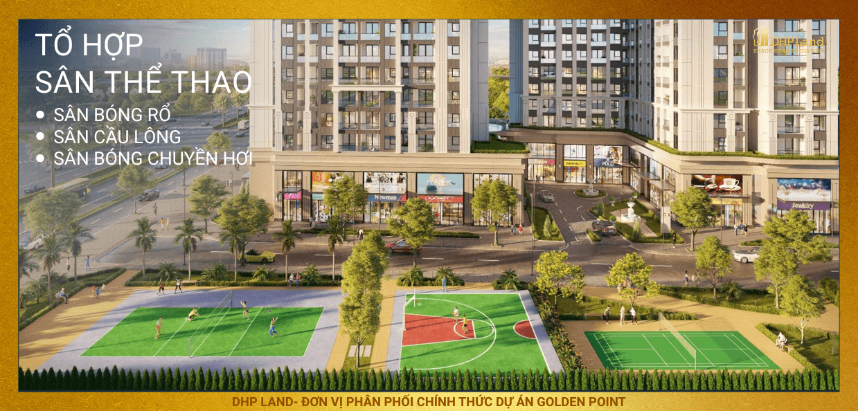 nhà ở xã hội golden point hải phòng sân tập đa năng